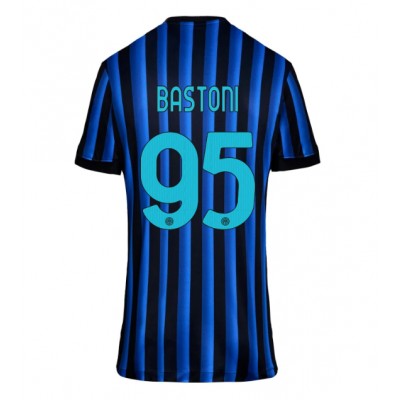 Ženski Nogometni dresi Inter Milan Alessandro Bastoni #95 Domači 2025-26 Kratek Rokav Ženski Nogometni dresi Inter Milan Alessandro Bastoni #95 Domači 2025-26 Kratek Rokav